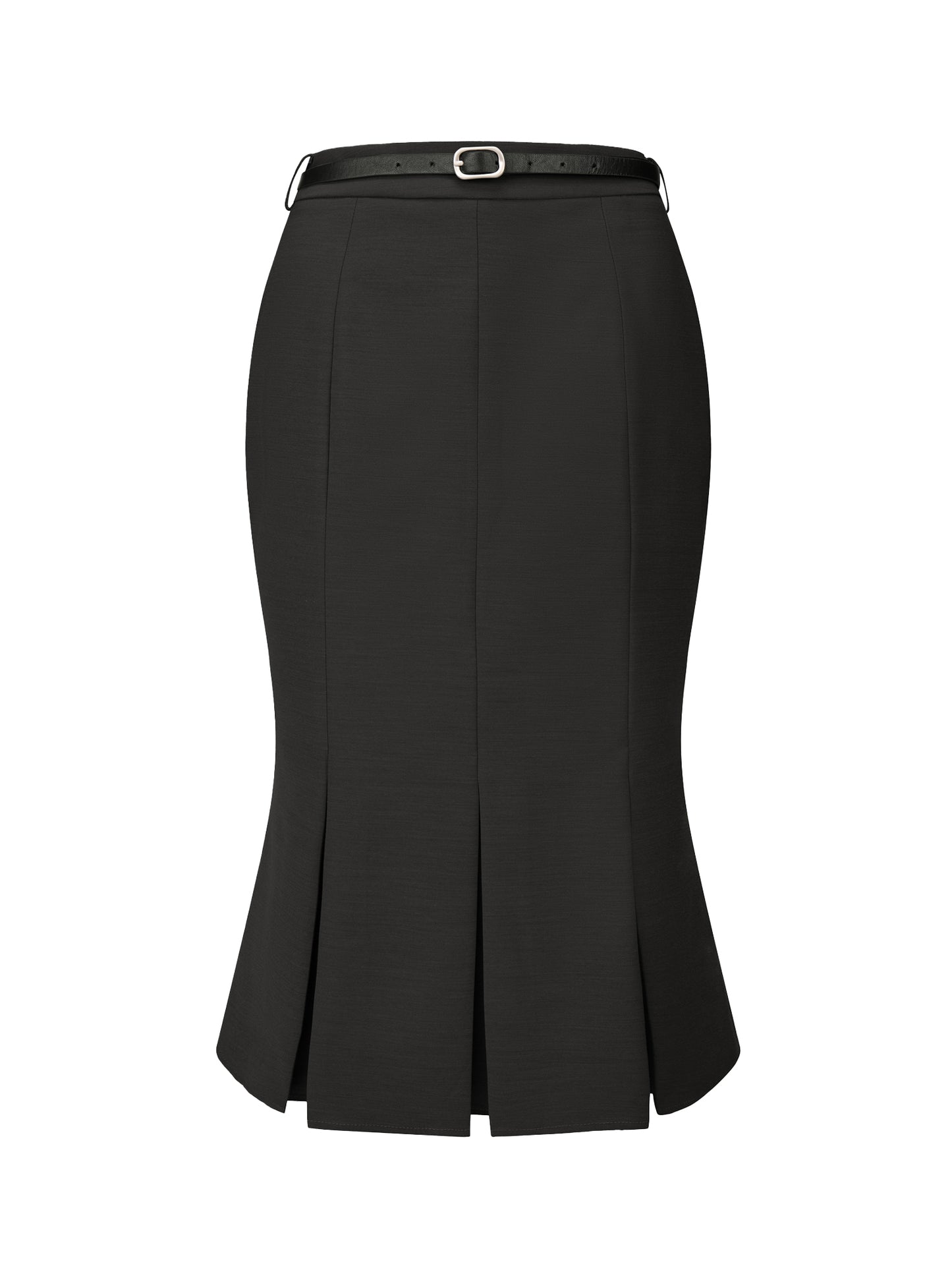 Women's Elegant Formal Skirt with Belt Knee Length Fishtail Pencil Skirt