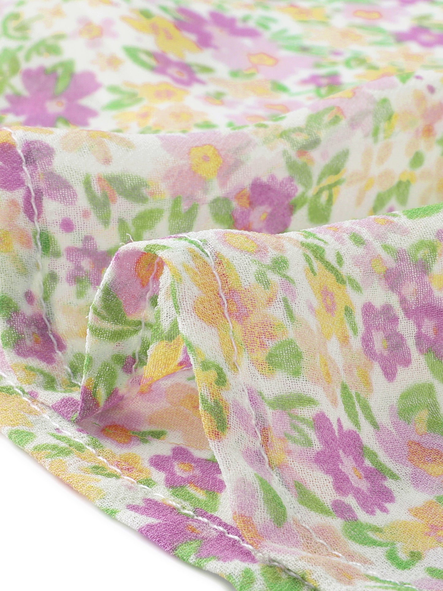 Faldas florales para mujer, primavera, fruncidas, cintura elástica, corte A, por debajo de la rodilla, falda con volantes escalonados