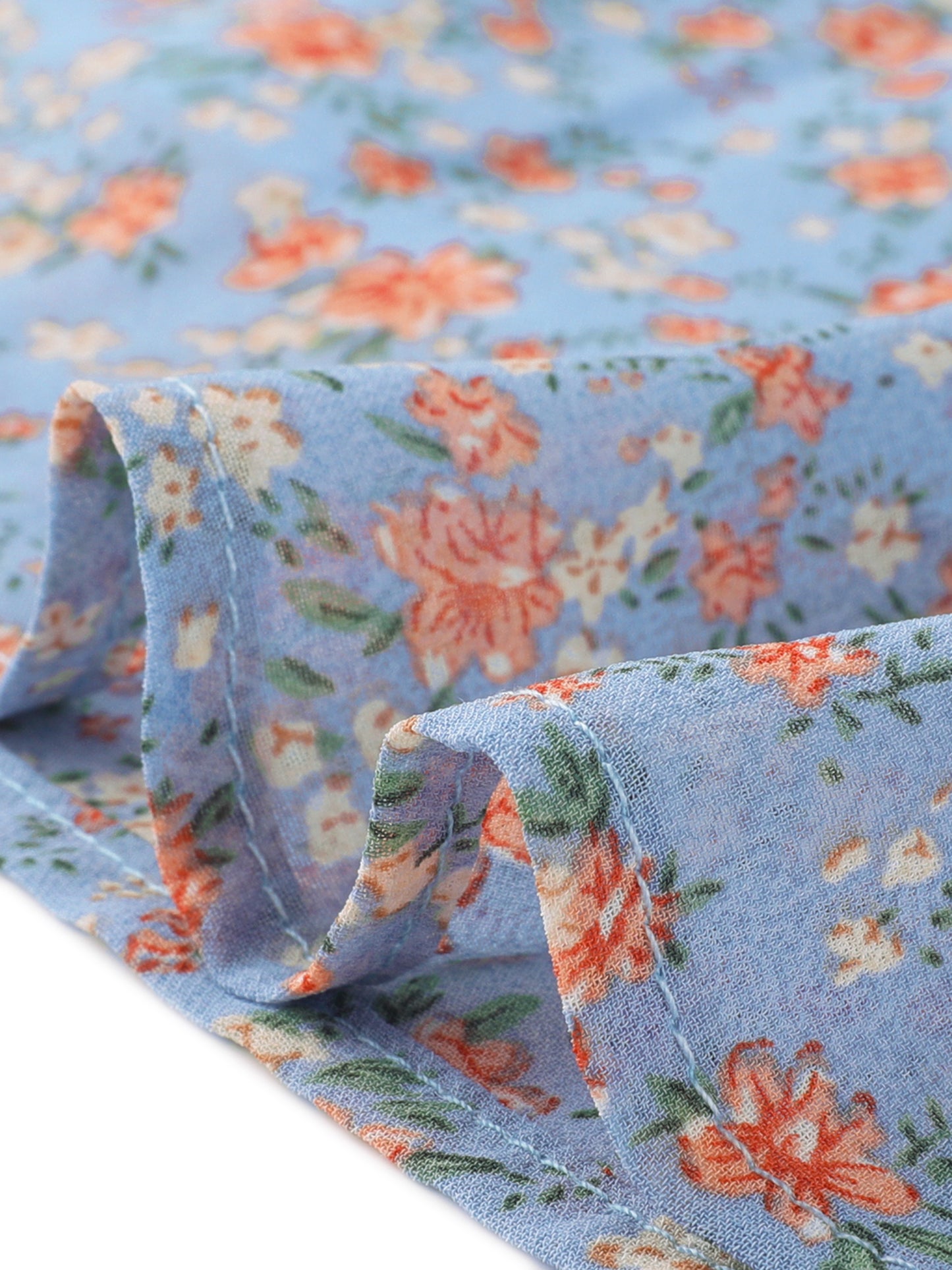 Faldas florales para mujer, primavera, fruncidas, cintura elástica, corte A, por debajo de la rodilla, falda con volantes escalonados