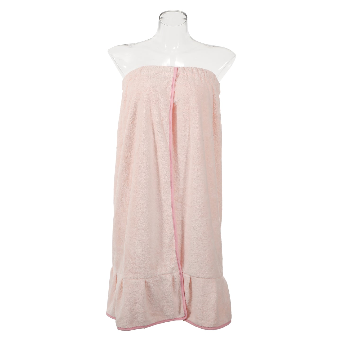 Bath Wrap Towel for Women Adjustable Closure Bath Wrap, Pink