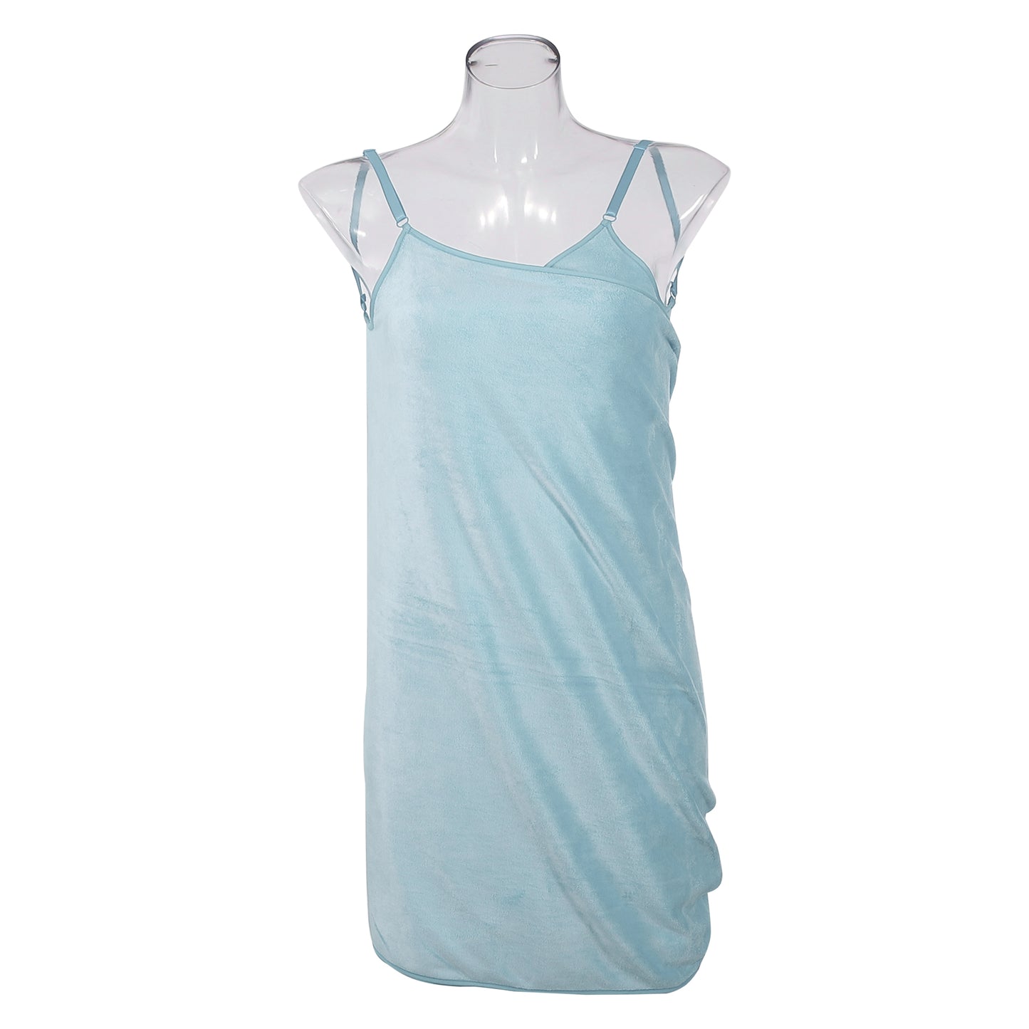 Bath Wrap Towel for Women, Adjustable Strap Shower Wrap Robe, Blue