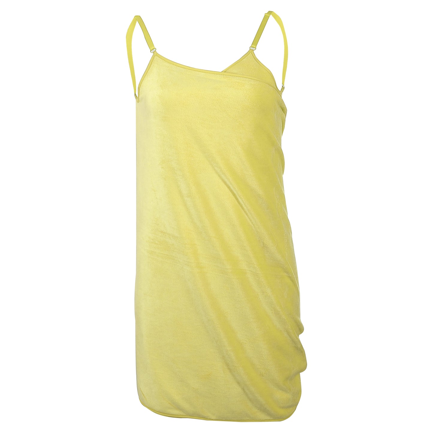 Bath Wrap Towel for Women, Adjustable Strap Shower Wrap Robe, Yellow