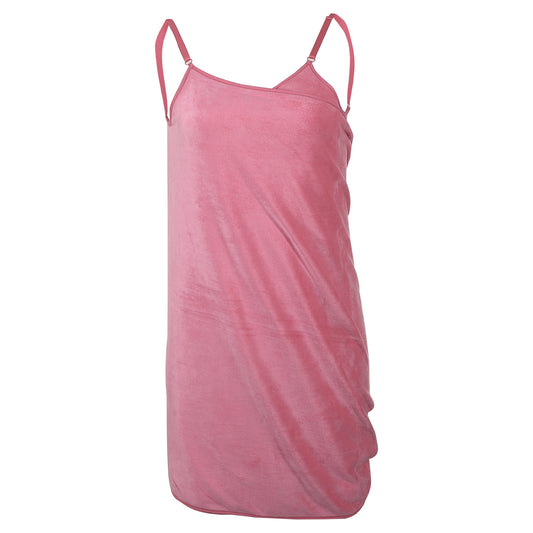 Bath Wrap Towel for Women, Adjustable Strap Shower Wrap Robe, Pink