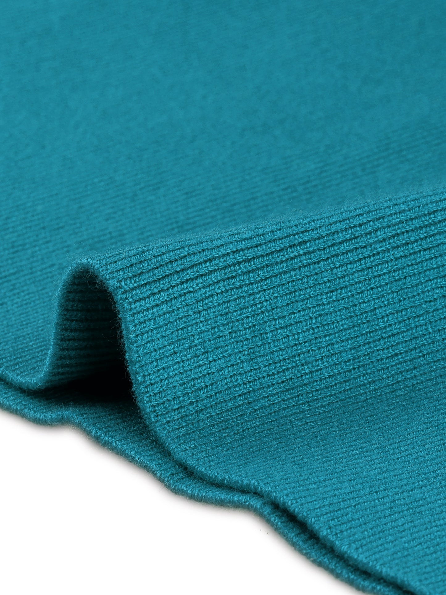 Women's Ribbed Knit Skirt Elastic Waist Slit Hem Stretchy Bodycon Skirts