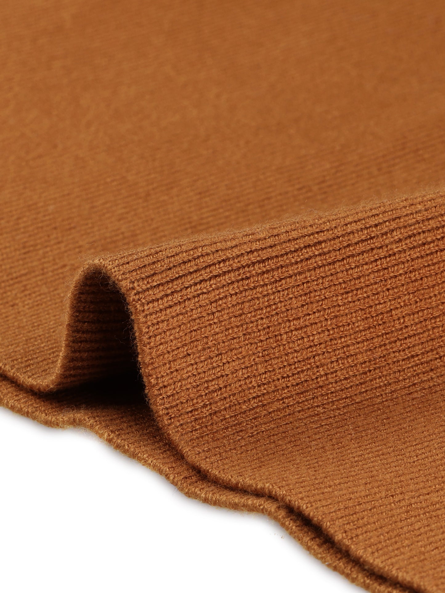 Women's Ribbed Knit Skirt Elastic Waist Slit Hem Stretchy Bodycon Skirts