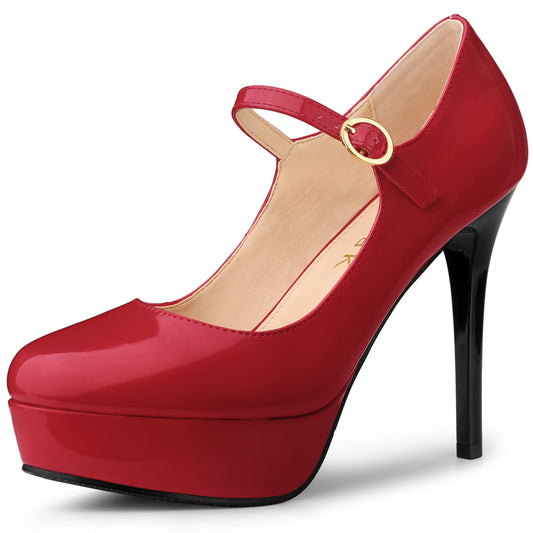 Zapatos de vestir Mary Jane con plataforma y tiras en el tobillo para mujer