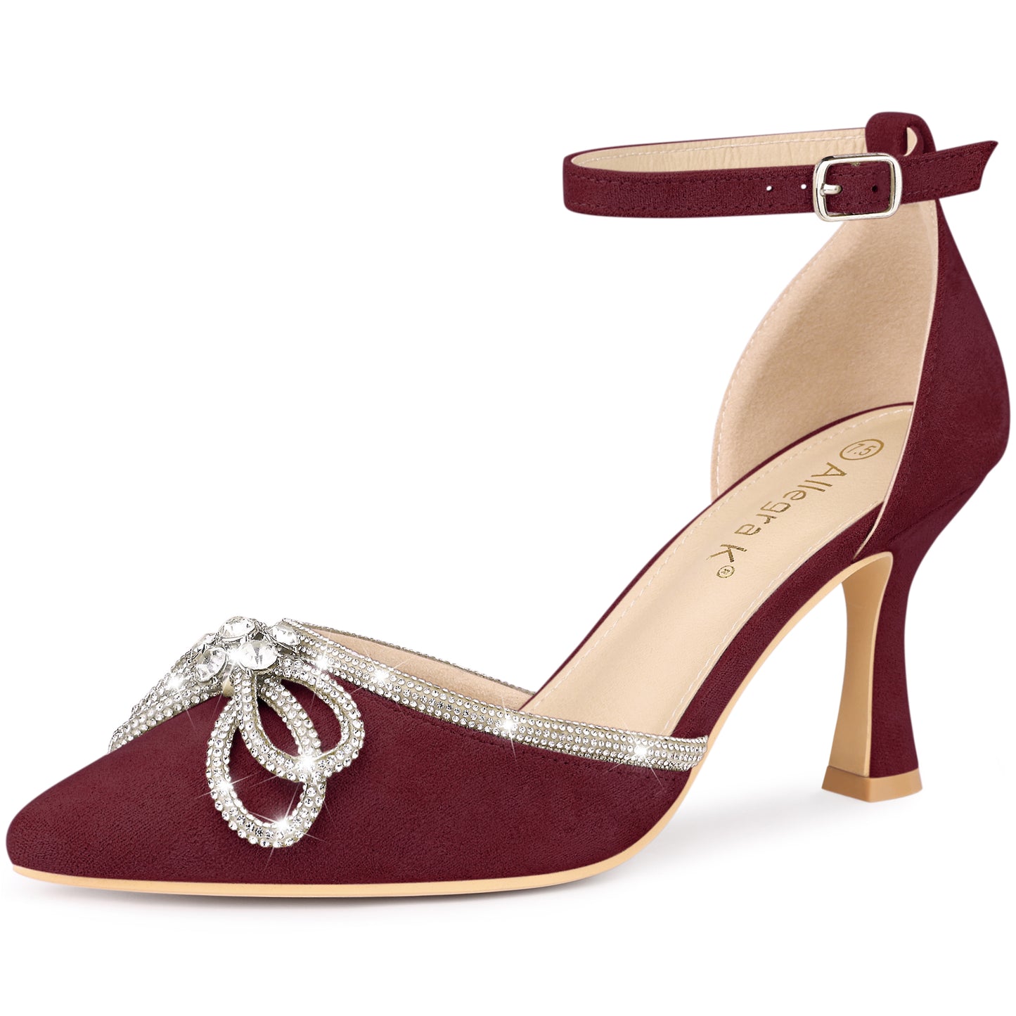 Women's Rhinestones Bow Wedding Shoes Stiletto Heel Sandals Pumps