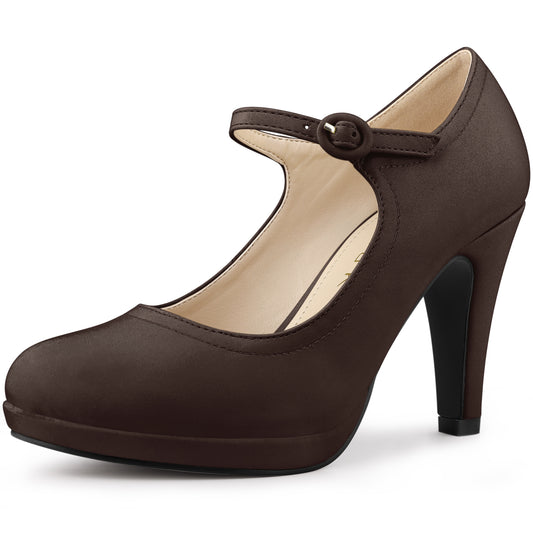 Women's Platform Ankle Strap Chunky Heel Sandals Pumps