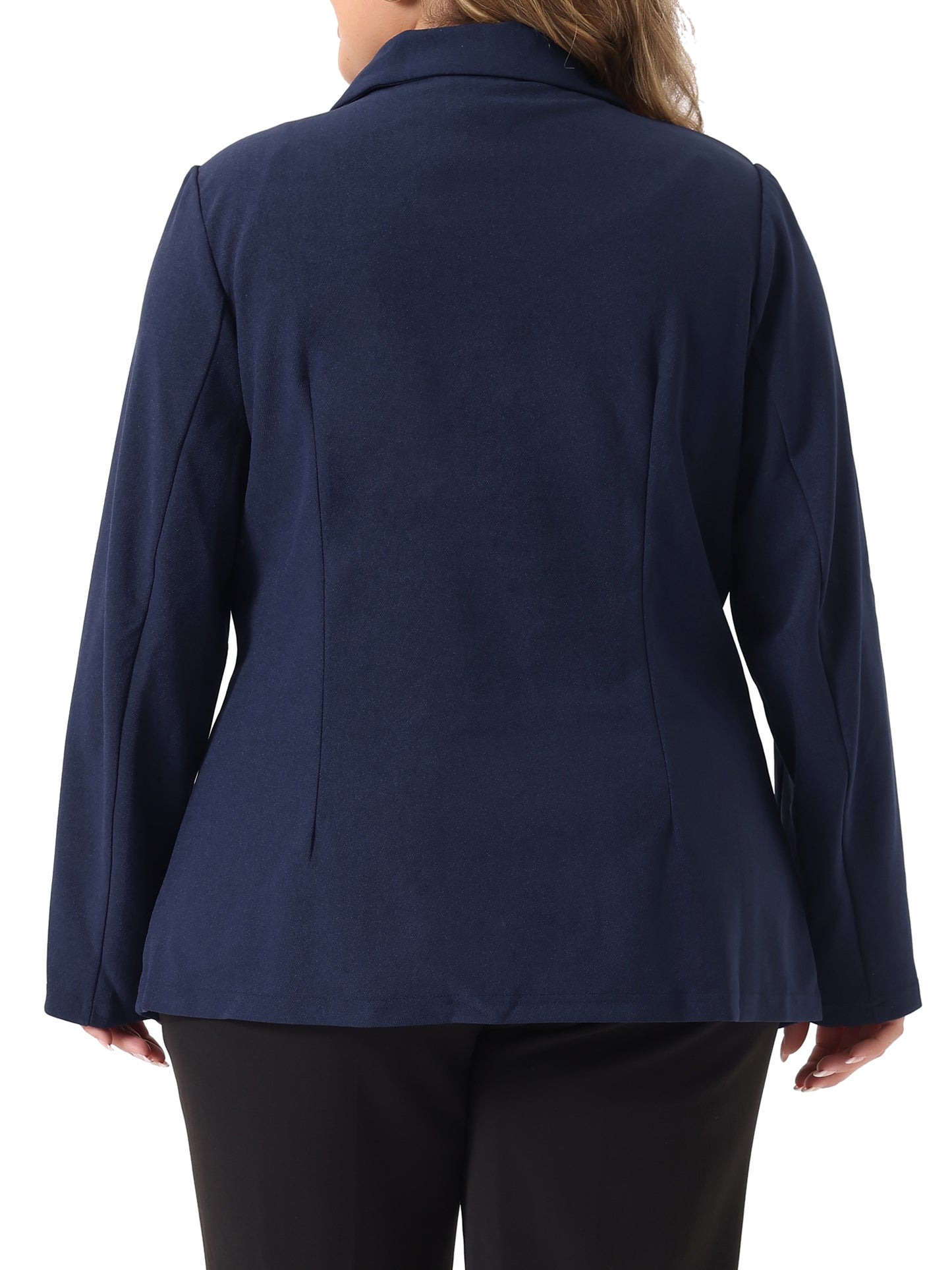 Women Plus Size Blazers Lapel Collar Elegant Double Breasted Casual Work Blazer
