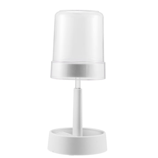 Adjustable Toothbrush Holder with Cover for Bathroom, 10.63" White
