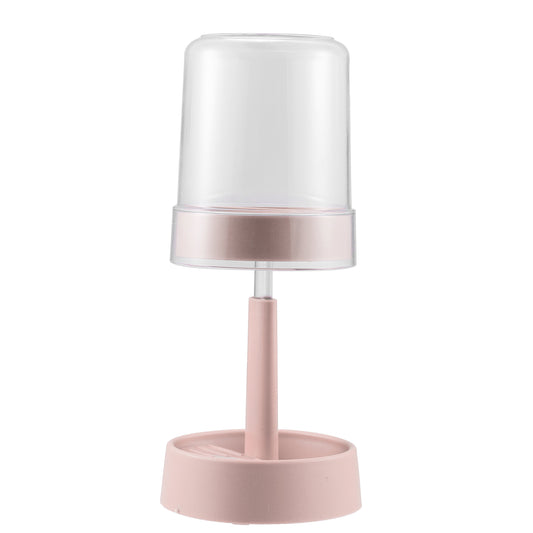 Adjustable Toothbrush Holder with Cover for Bathroom, 10.63" Pinnk