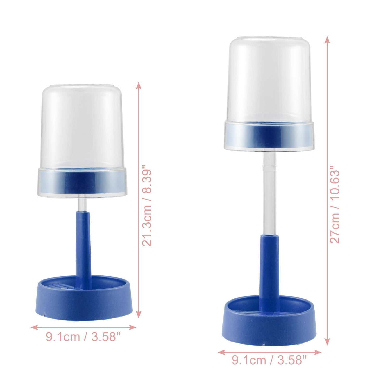 Adjustable Toothbrush Holder with Cover for Bathroom, 10.63" Blue