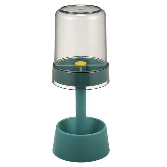 1 Pc PP Toothbrush Holder Stand with Cover with 3 Slots, 8.66"x2.99" Green