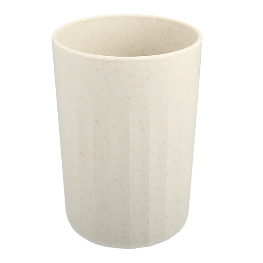 1 Pc Bathroom Tumbler, Wheat Straw Cup for Bathroom 4.09"x2.80" Beige