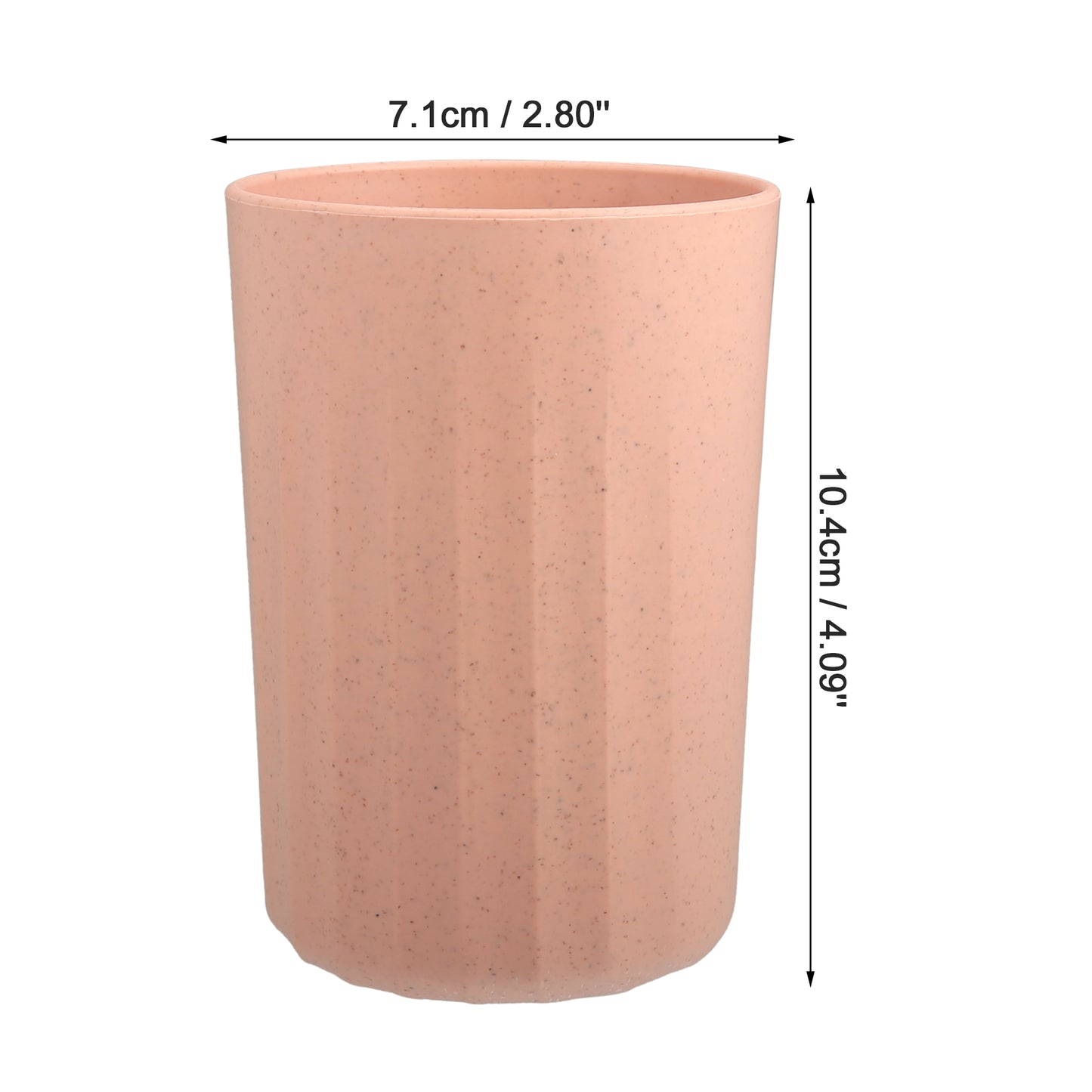 1 Pc Bathroom Tumbler, Wheat Straw Cup for Bathroom 4.09"x2.80" Pink