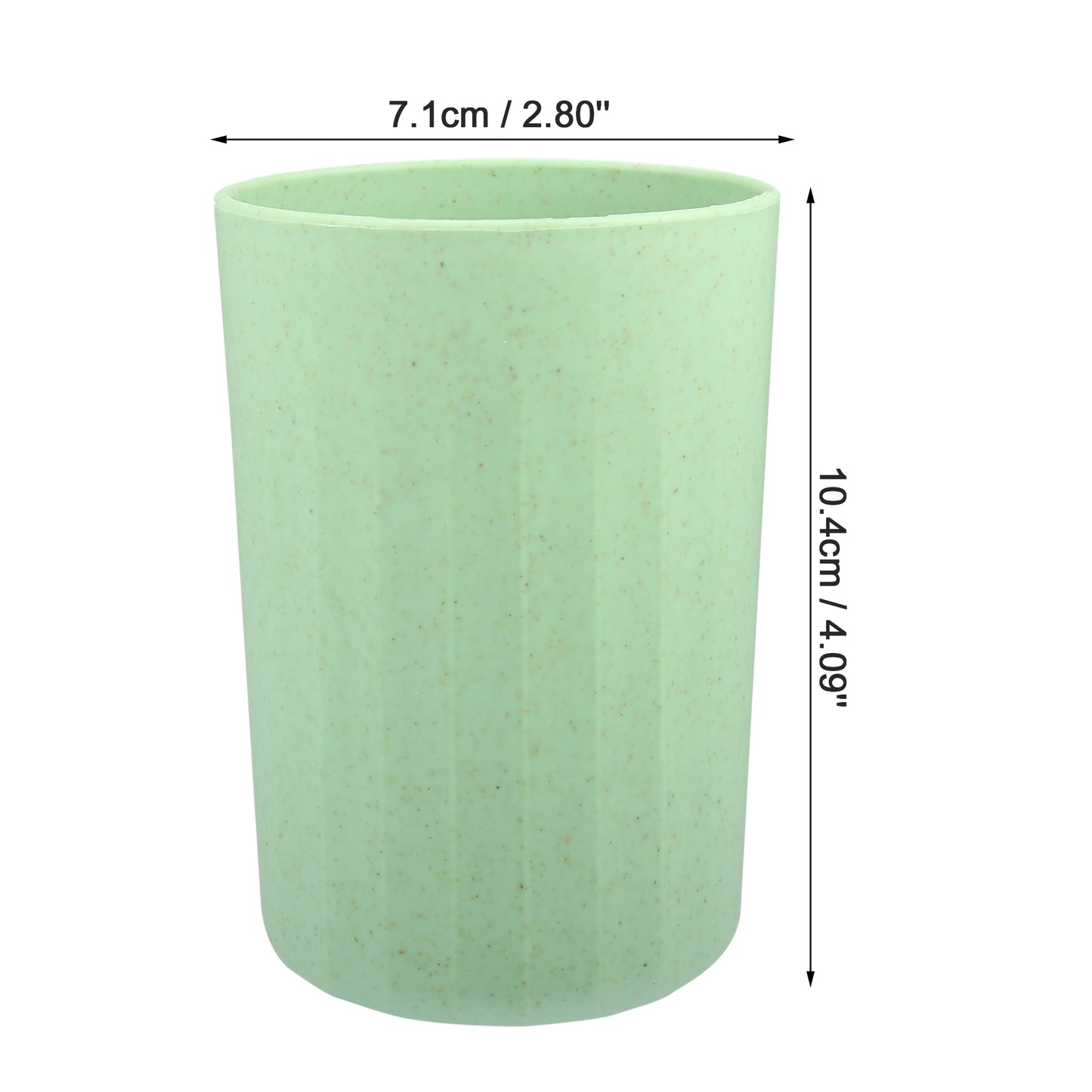 1 Pc Bathroom Tumbler, Wheat Straw Cup for Bathroom 4.09"x2.80" Green