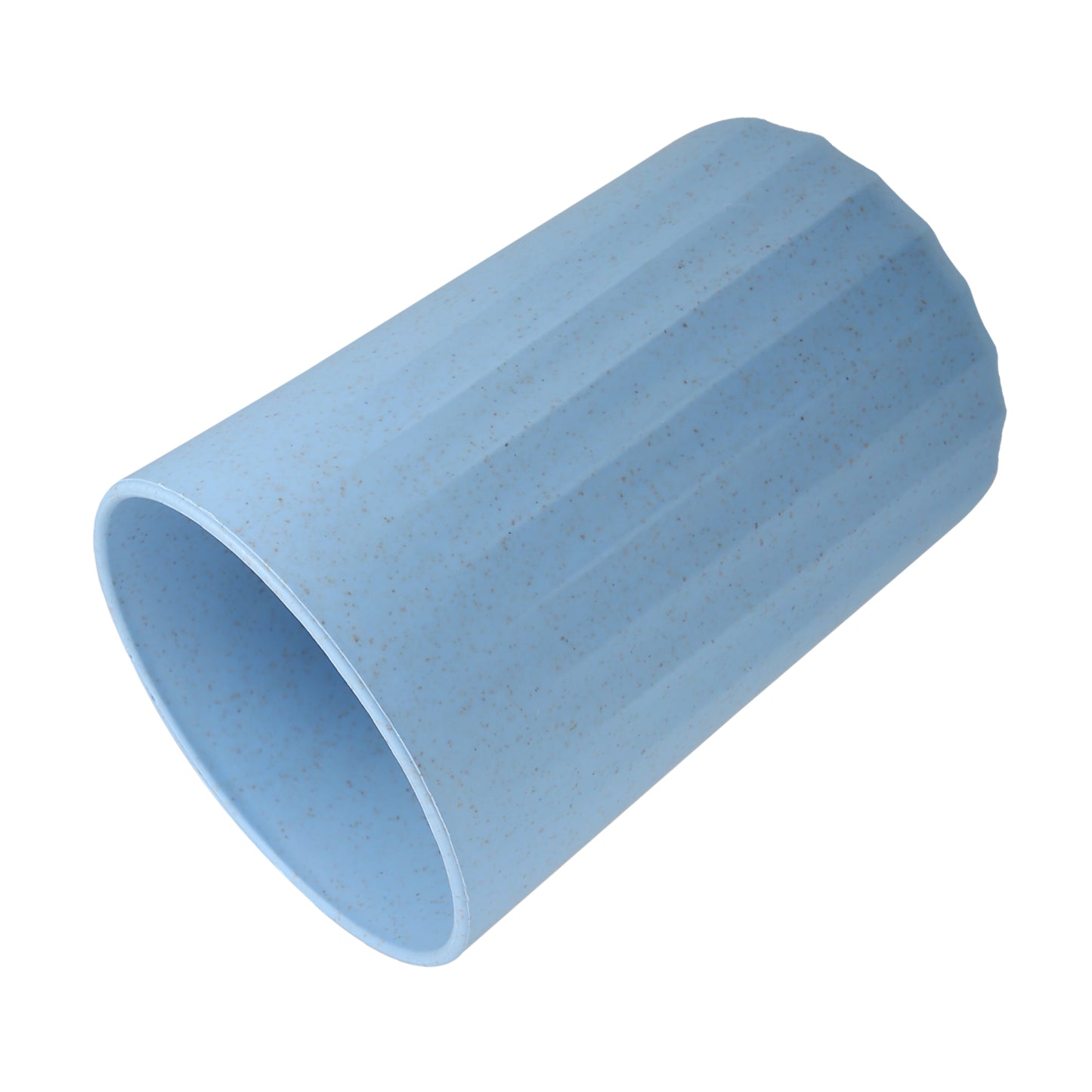 Vaso de baño de paja de trigo, 10 x 7 cm, color azul