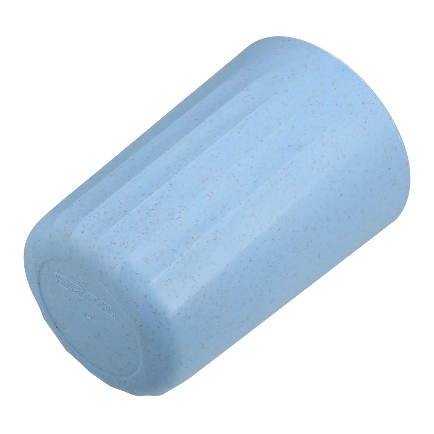 Vaso de baño de paja de trigo, 10 x 7 cm, color azul