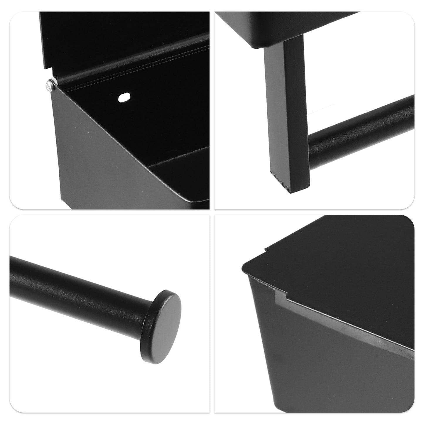 Bathroom Toilet Paper Holder Wall Mount Roll Tissue Holder Black