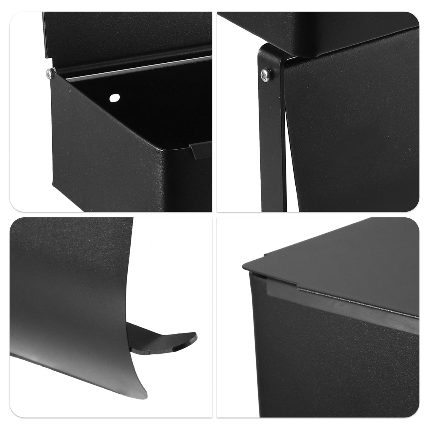 Portarrollos de papel higiénico, soporte de pared para baño, color negro