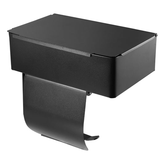 Portarrollos de papel higiénico, soporte de pared para baño, color negro