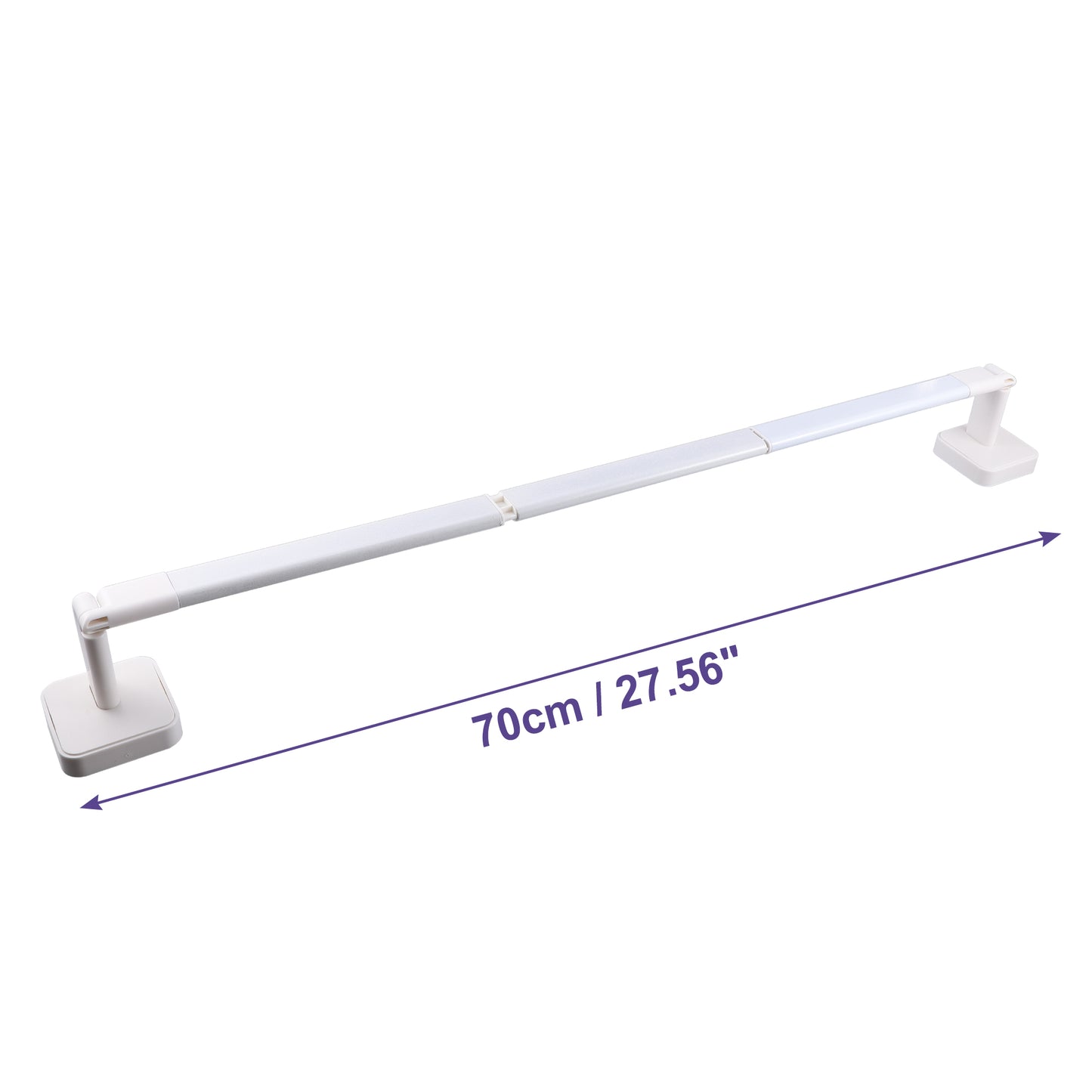 1 Set Wall Mounted Towel Rack Organizer, No Drill for Bathroom, 27.56"x2.95"x2.36" White