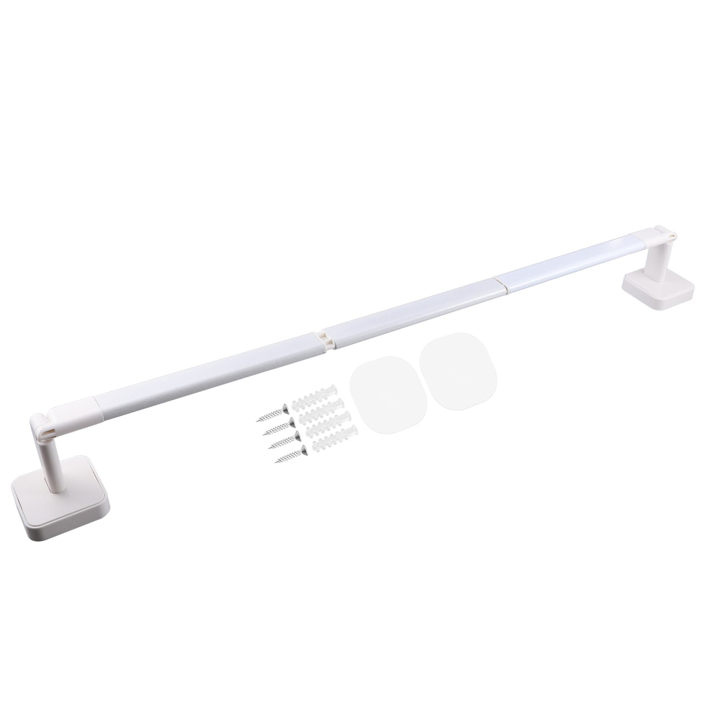 1 Set Wall Mounted Towel Rack Organizer, No Drill for Bathroom, 27.56"x2.95"x2.36" White