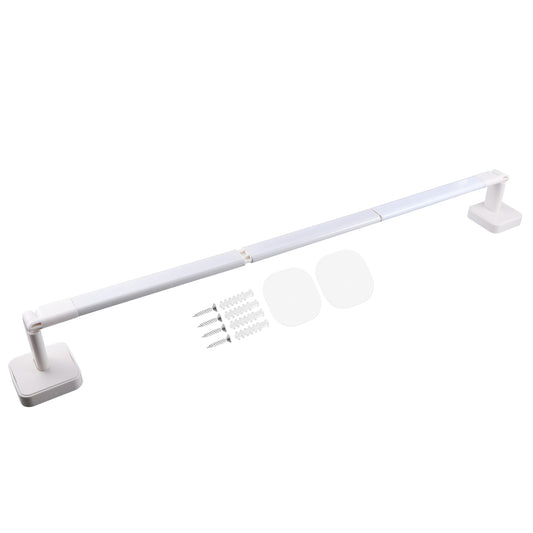 1 Set Wall Mounted Towel Rack Organizer, No Drill for Bathroom, 27.56"x2.95"x2.36" White