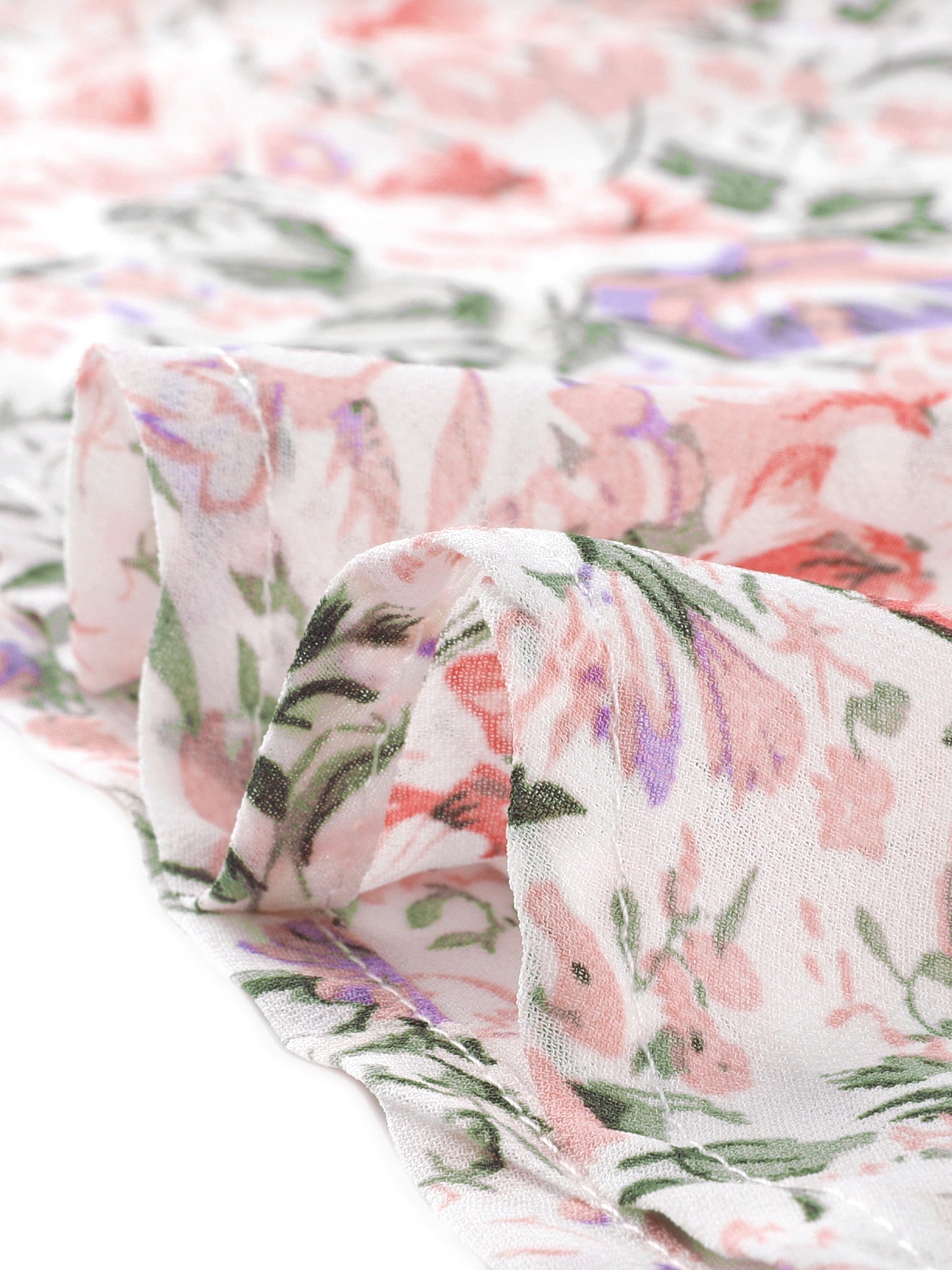 Faldas florales para mujer, primavera, fruncidas, cintura elástica, corte A, por debajo de la rodilla, falda con volantes escalonados