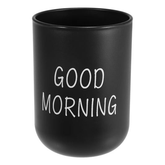 Bathroom Toothbrush Tumblers Plastic Cups 3.94"x2.83" Black