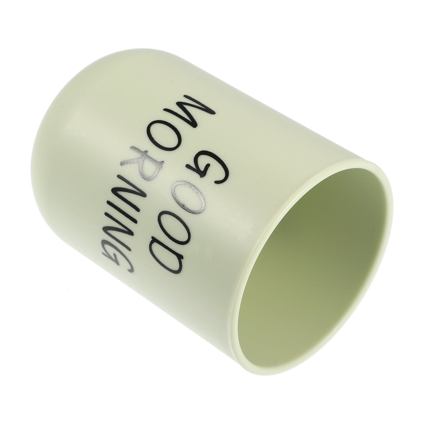 Vasos de plástico para cepillos de dientes de baño, 10 x 7 cm, color verde