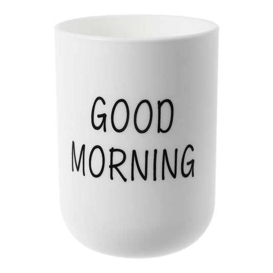 Bathroom Toothbrush Tumblers Plastic Cups 3.94"x2.83" White