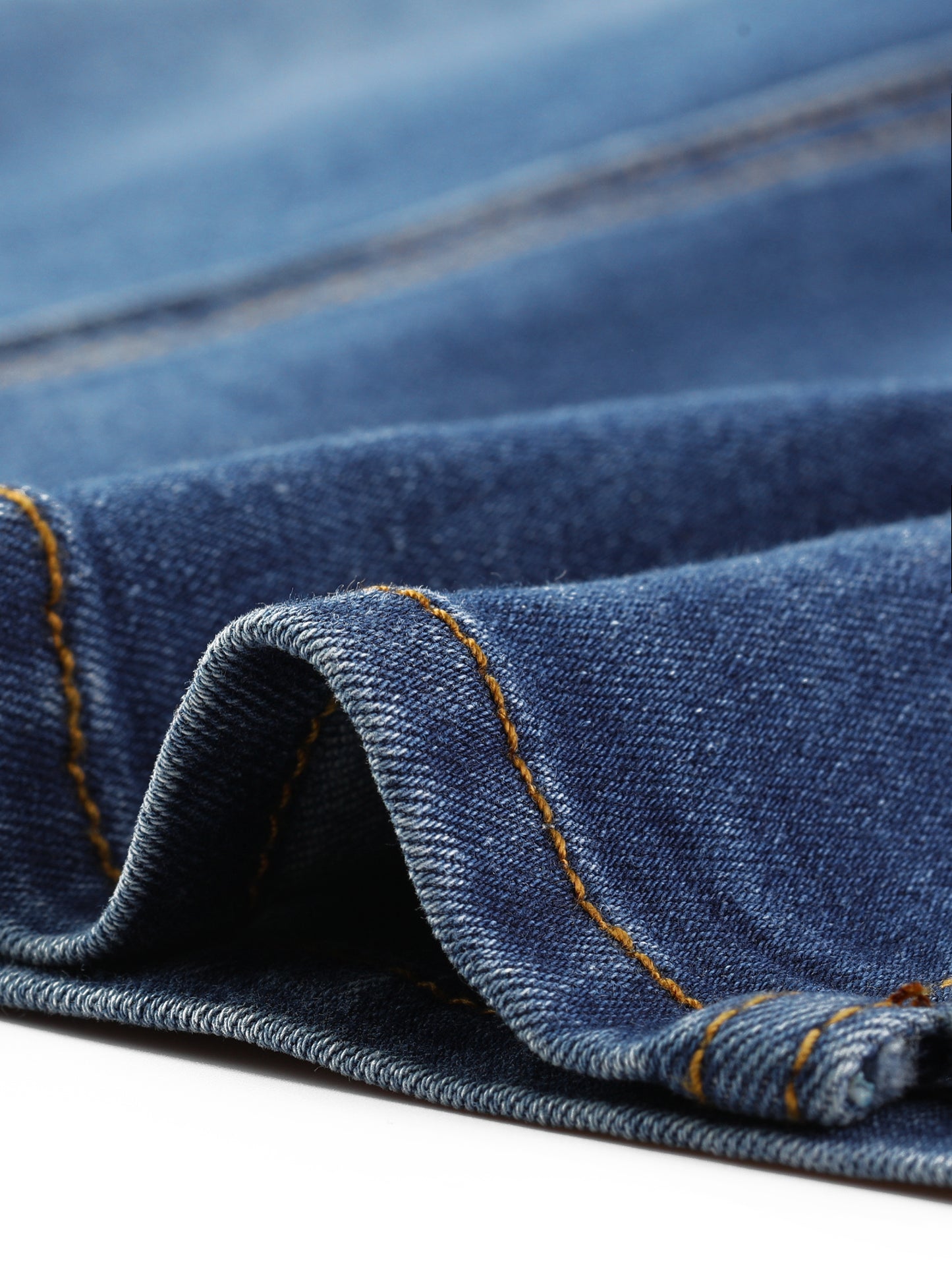 Women's Button Decor Side Slit Slash Pocket Denim Midi Skirt