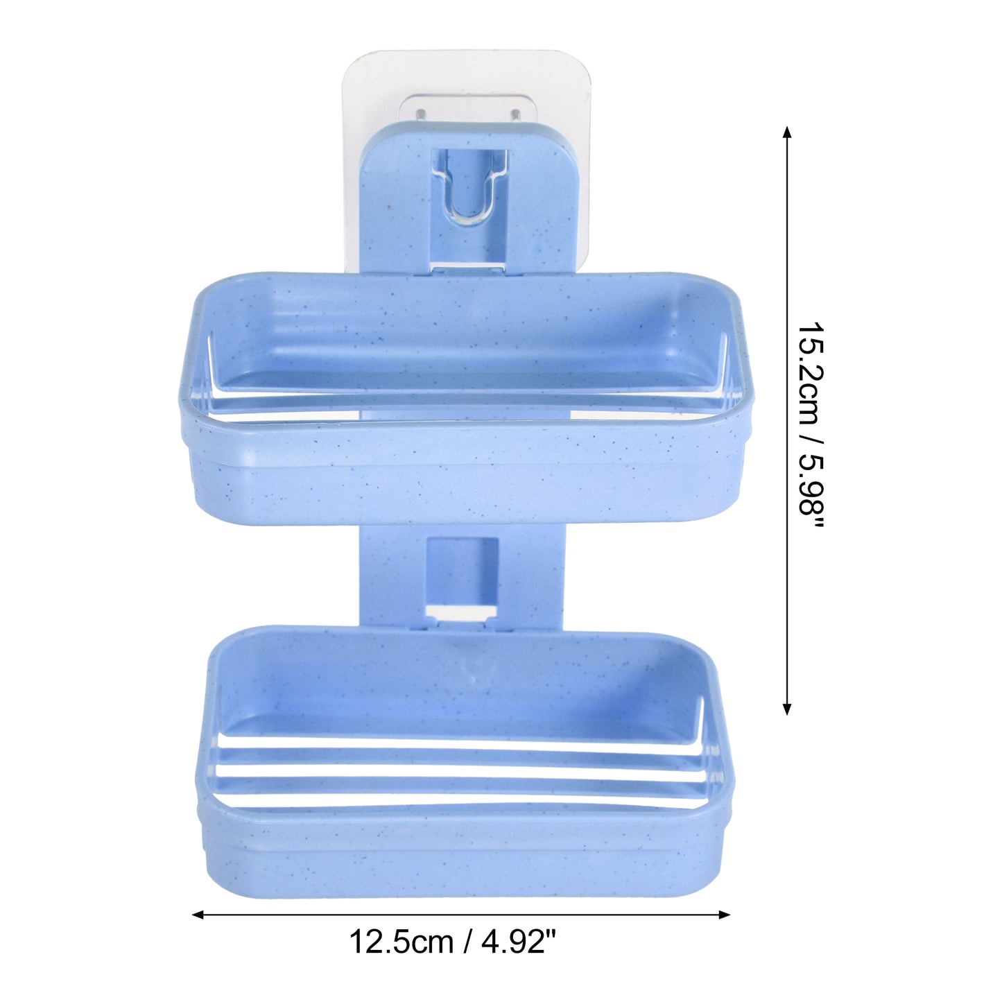 1 Pc Plastic Soap Dish Drill Free Soap Holder for Bathroom Blue