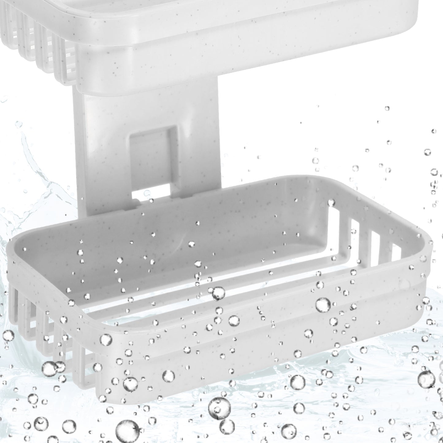 1 Pc Plastic Soap Dish Drill Free Soap Holder for Bathroom Beige
