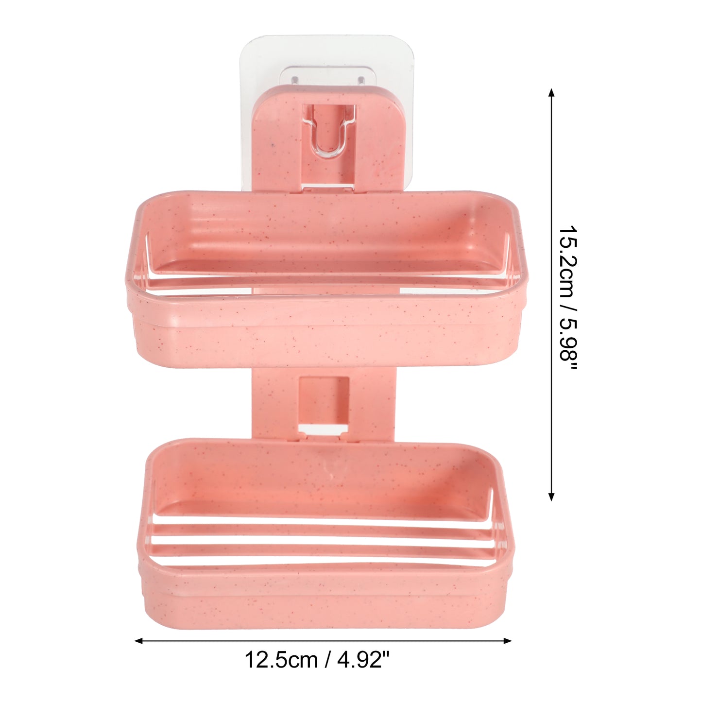 1 Pc Plastic Soap Dish Drill Free Soap Holder for Bathroom Pink
