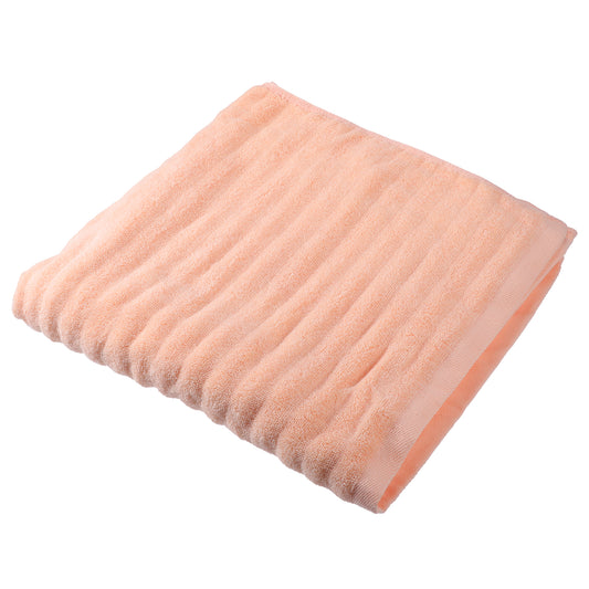 1 Pc Soft Absorbent Cotton Bath Towel, Orange 55.12"x27.17"