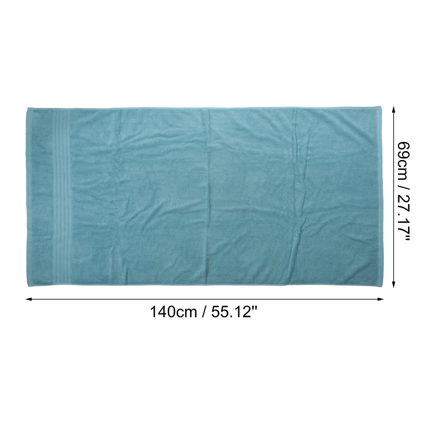 1 Pc Classic Soft Absorbent Cotton Bath Towel, Green 55.12"x27.17"