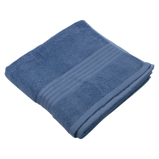 1 Pc Classic Soft Absorbent Cotton Bath Towel, Deep Blue 55.12"x27.17"