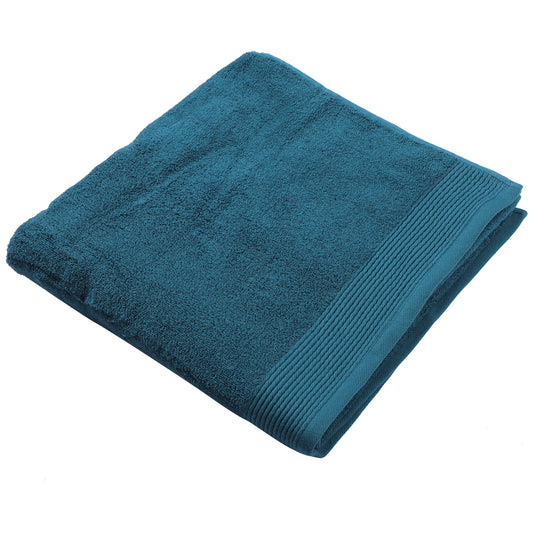 1 Pc Soft Absorbent Cotton Bath Towel Classic Design, Blue 59.06"x28.35"