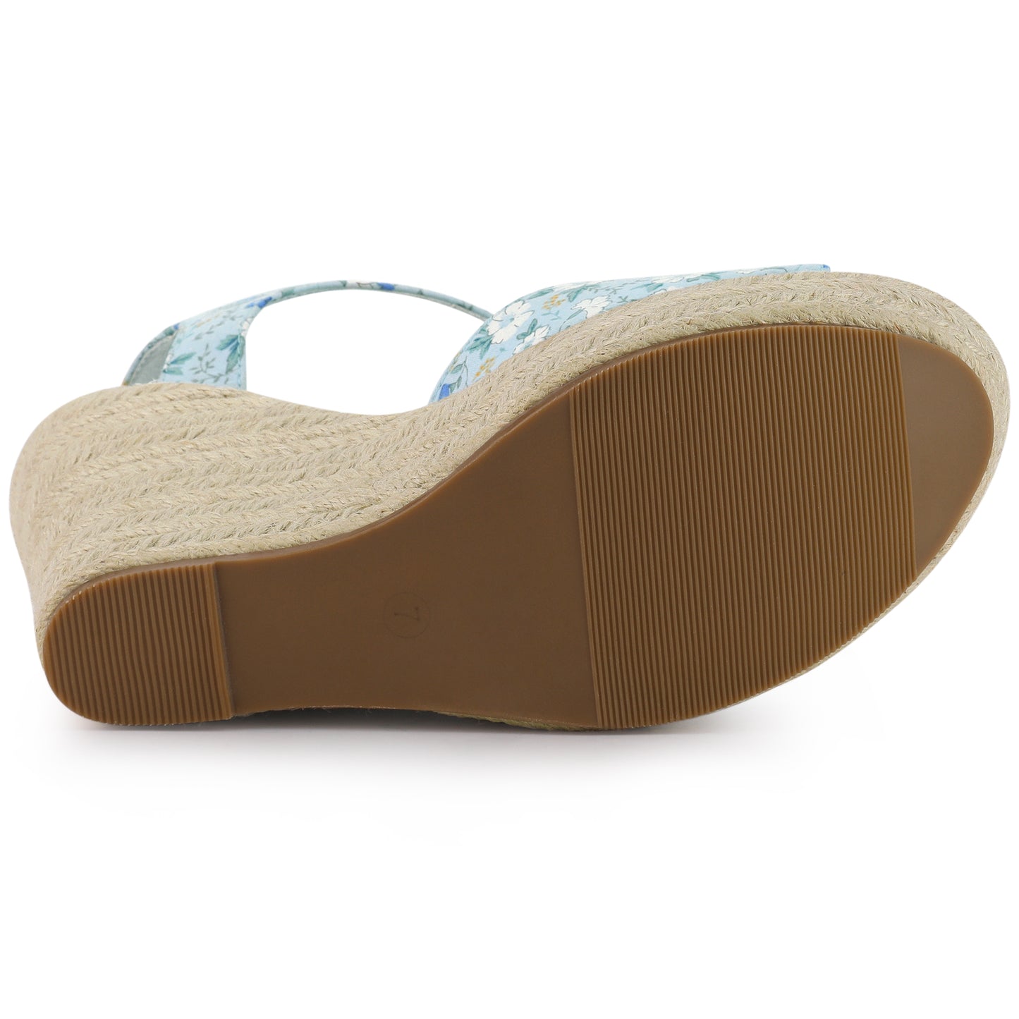Women's Floral Printed Slingback Espadrille Wedge Sandals