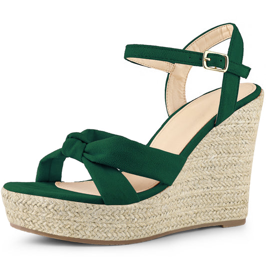 Sandalias de plataforma con tacón de cuña y alpargatas para mujer