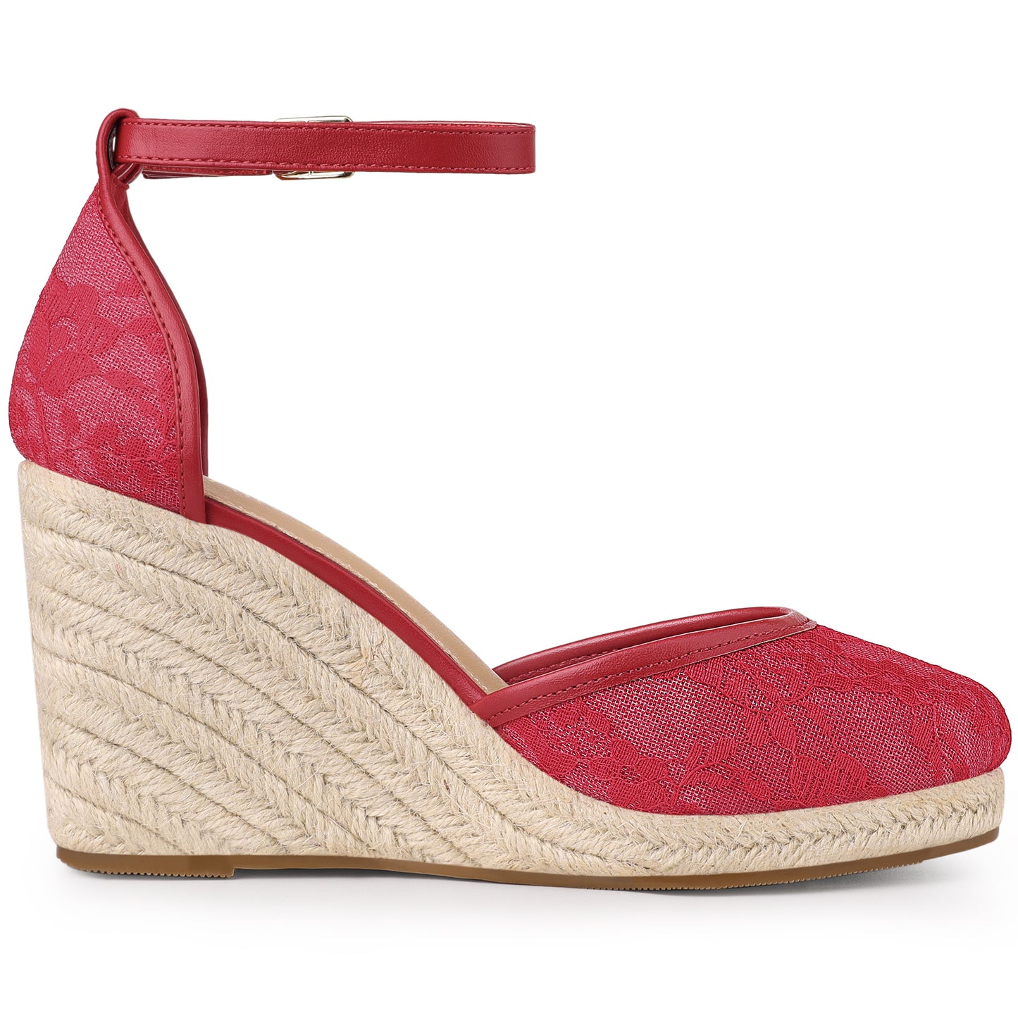 Women's Espadrille Platform Heels Lace Wedge Heel Sandals