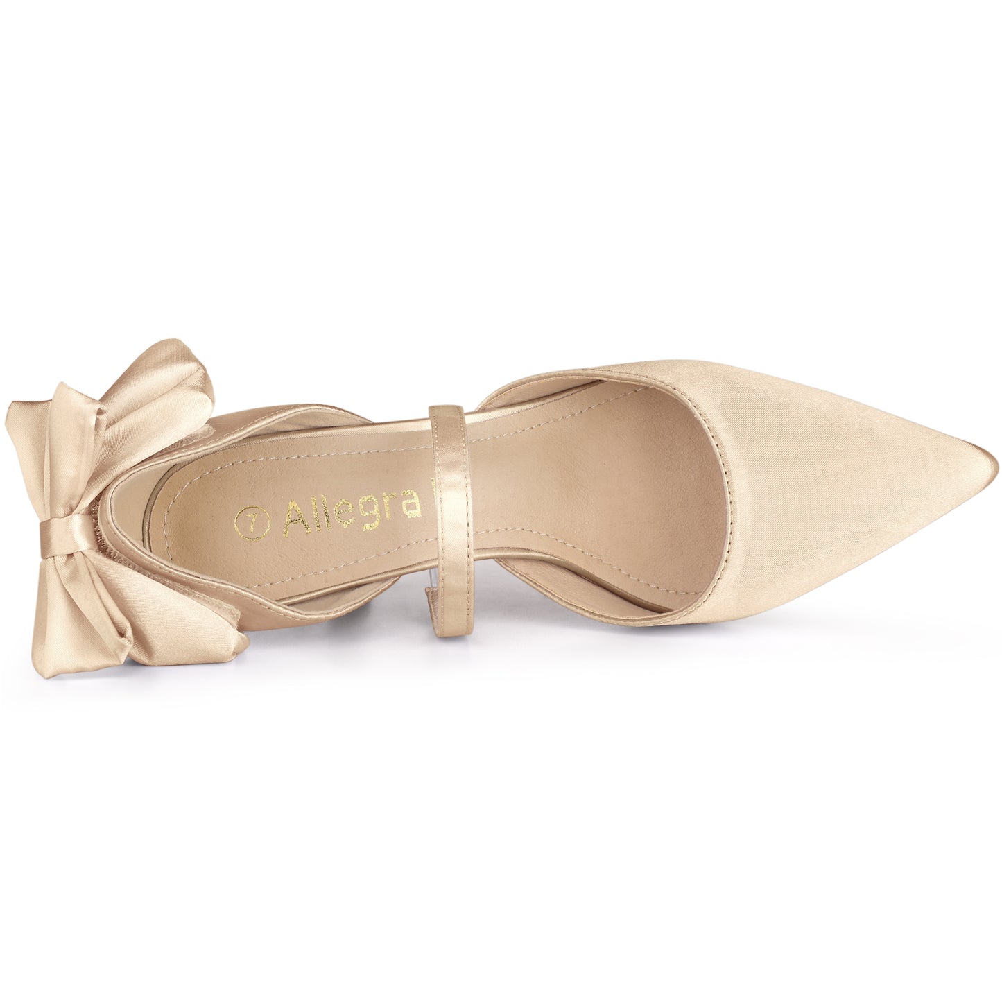 Women's Pointed Toe Bow Satin Stiletto Heels Pumps