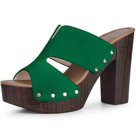 Sandalias de plataforma con tacón alto y plataforma para mujer