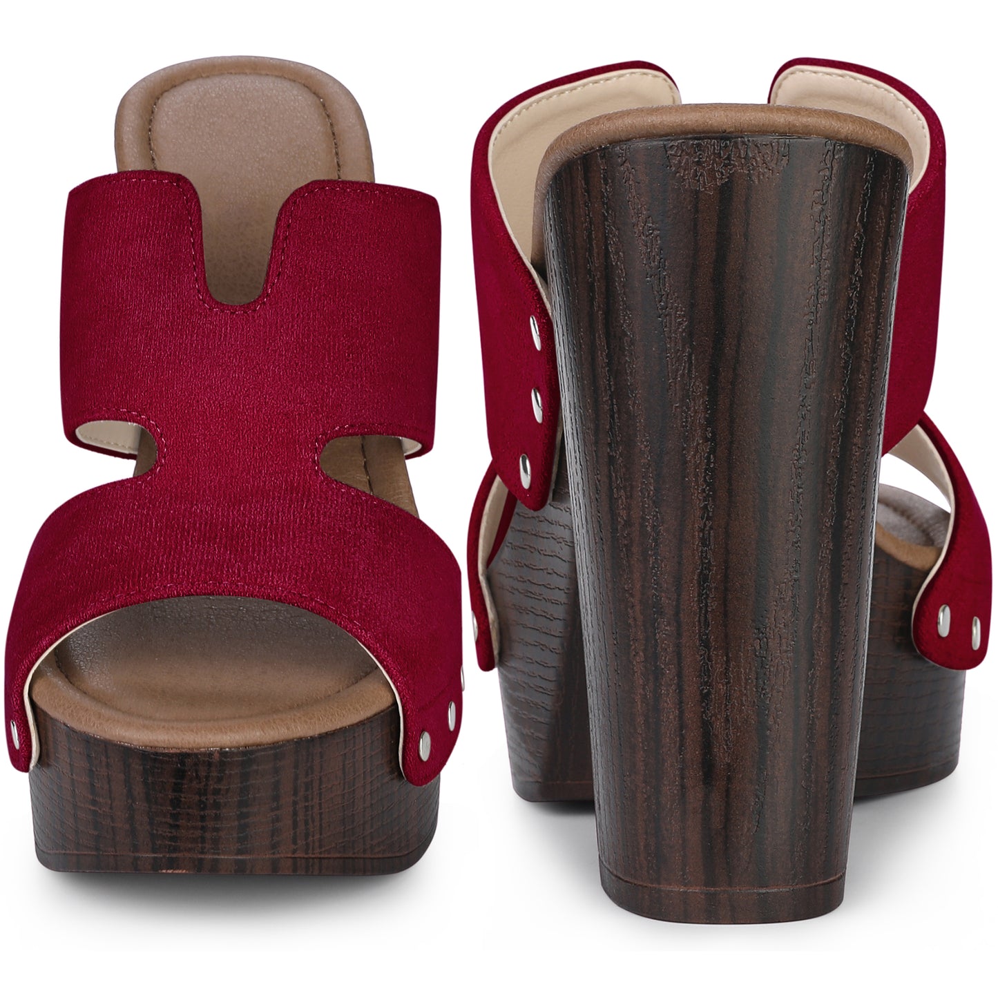Sandalias de plataforma con tacón alto y plataforma para mujer