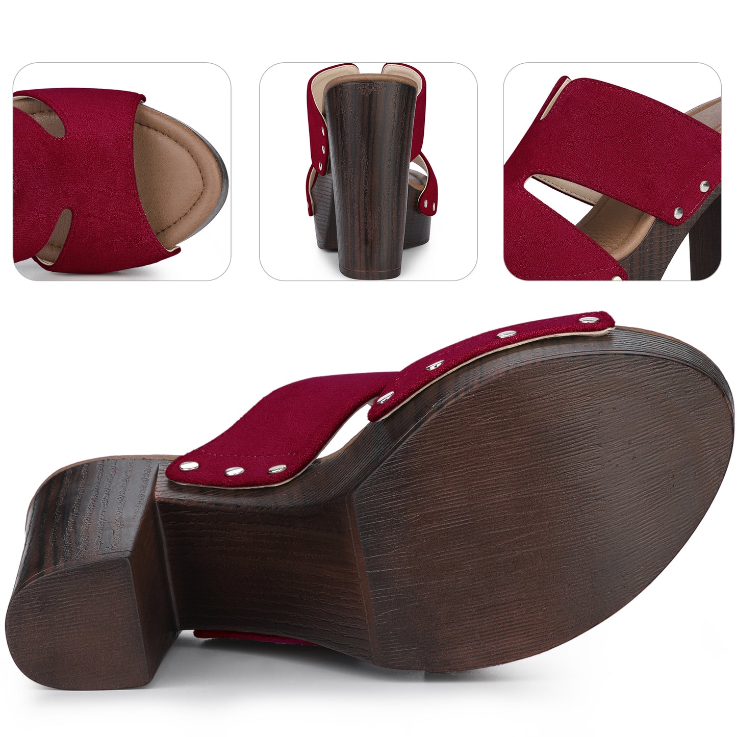 Sandalias de plataforma con tacón alto y plataforma para mujer