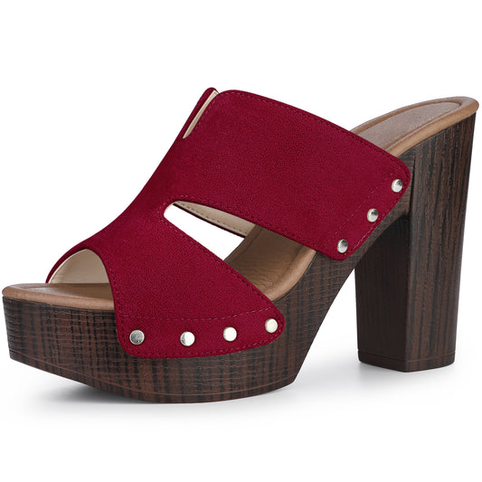 Sandalias de plataforma con tacón alto y plataforma para mujer