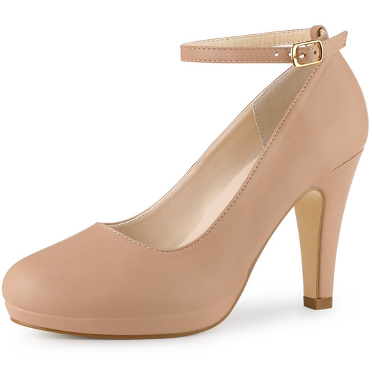 Women Mary Jane Pumps Ankle Strap Stiletto High Heel Pumps