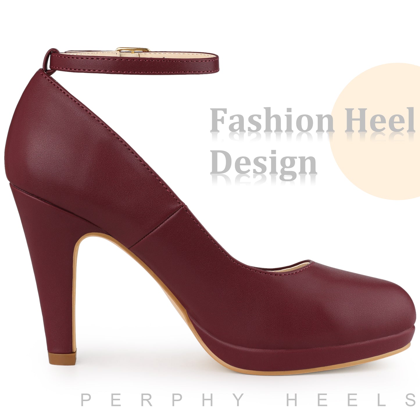 Women Mary Jane Pumps Ankle Strap Stiletto High Heel Pumps